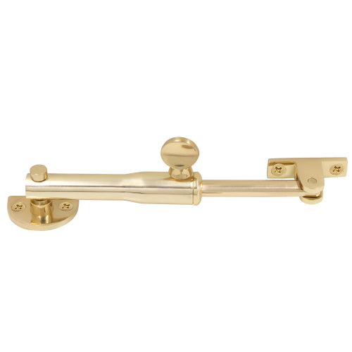 Restrictor Stay - Round in Polished Brass