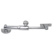 Windsor Round Restrictor Stay, chrome finish, designed for bathroom shower doors, visible in the image.
