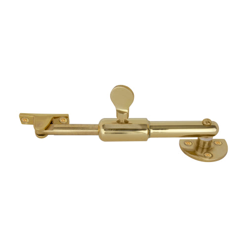 Restrictor Stay - Round in Polished Brass Unlacquered