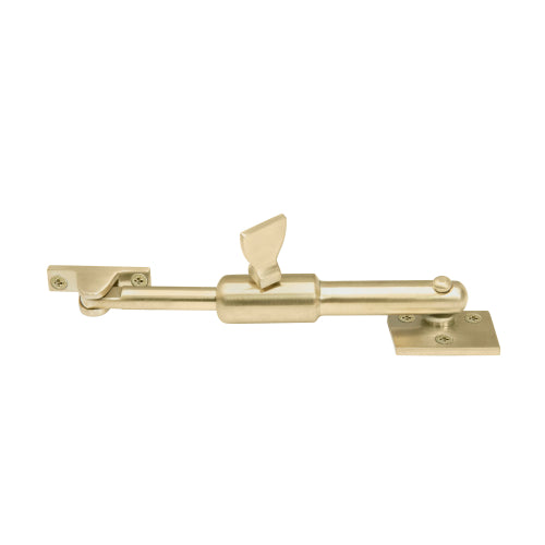Restrictor Stay - Square in Satin Brass Unlaquered
