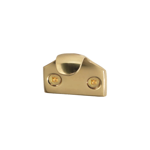 Sash Lift - Hook 39x12mm o/a - 23mm pj in Polished Brass