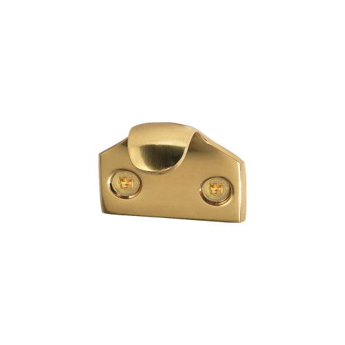 Sash Lift - Hook 39x12mm o/a - 23mm pj in Polished Brass Unlacquered