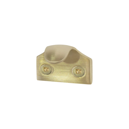 Sash Lift - Hook 39x12mm o/a - 23mm pj in Satin Brass Unlaquered