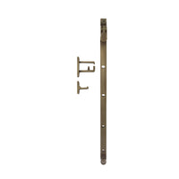 Windsor Casement Stay 300mm in red finish, showing the metal window stay with mounting screw and hinge components.