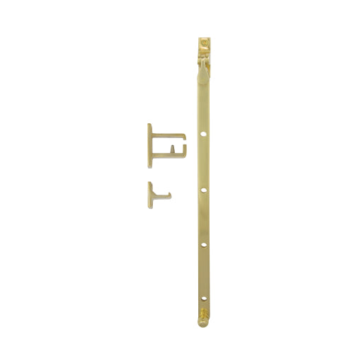 Casement Stay 300mm in Polished Brass Unlacquered