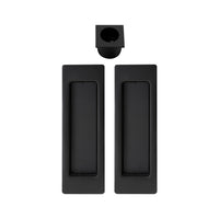 Windsor Cavity-Suite Ultra Passage Set door hardware with black finish, featuring sleek handles and latch mechanism.