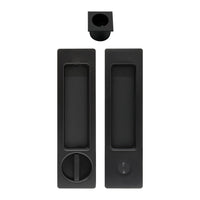Windsor Cavity-Suite Ultra Privacy Set with black finish, featuring secure locking mechanisms and modern design for bedroom privacy.