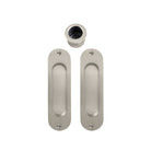 Sliding Door Flush Kit, inc. 2 x Flush Pulls 120mm x 34mm and 1 x Edge Pull Ø29 in Brushed Nickel