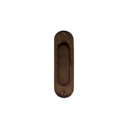 Single Flush Pull H120mm x W34mm in Antique Bronze