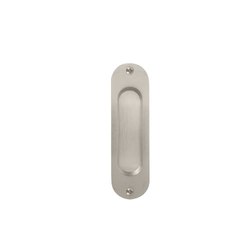 Single Flush Pull H120mm x W34mm in Brushed Nickel