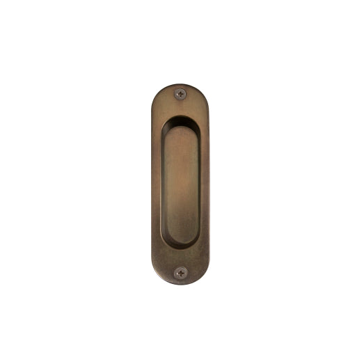 Single Flush Pull H120mm x W34mm in Matt Antique Bronze