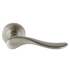 Haven 52mm Round Rose Lever Set in Brushed Nickel
