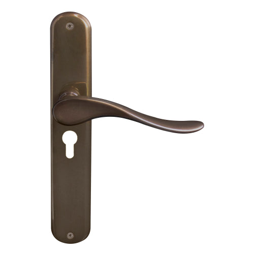 Haven Oval Backplate E48 Keyhole in Antique Bronze