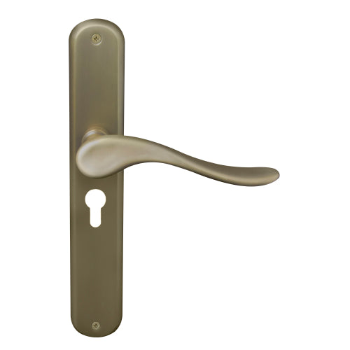 Haven Oval Backplate E48 Keyhole in Roman Brass