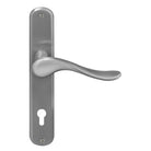 Haven Oval Backplate E85 Keyhole in Satin Chrome