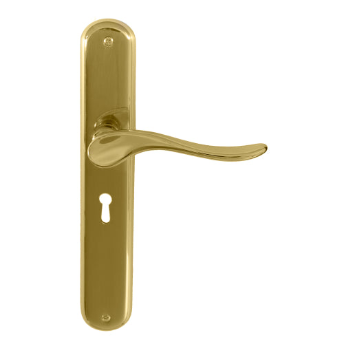 Haven Oval Backplate Std Keyhole in Polished Brass Unlacquered
