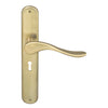 Haven Oval Backplate Std Keyhole in Satin Brass Unlaquered