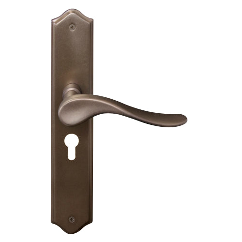 Haven Traditional Backplate E48 Keyhole in Matt Antique Bronze