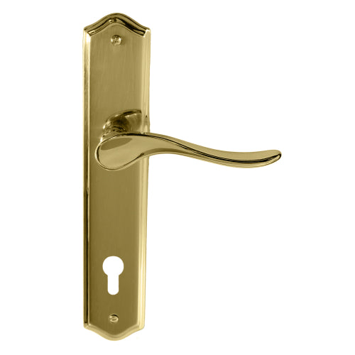Haven Traditional Backplate E85 Keyhole in Polished Brass Unlacquered