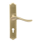 Haven Traditional Backplate E85 Keyhole in Satin Brass Unlaquered