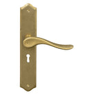 Haven Traditional Backplate Std Keyhole in Rumbled Brass