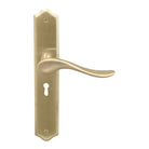 Haven Traditional Backplate Std Keyhole in Satin Brass Unlaquered
