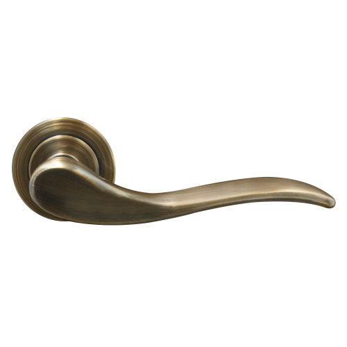 Hermitage 52mm Round Rose Lever Set in Brushed Bronze