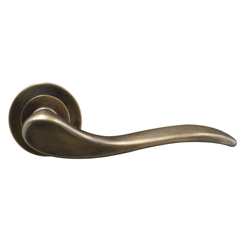 Hermitage 52mm Round Rose Lever Set in Oil Rubbed Bronze