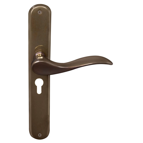 Hermitage Oval Backplate E48 Keyhole in Antique Bronze