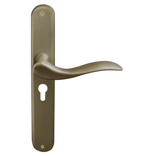 Hermitage Oval Backplate E48 Keyhole in Roman Brass