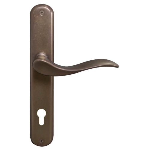 Hermitage Oval Backplate E85 Keyhole in Matt Antique Bronze