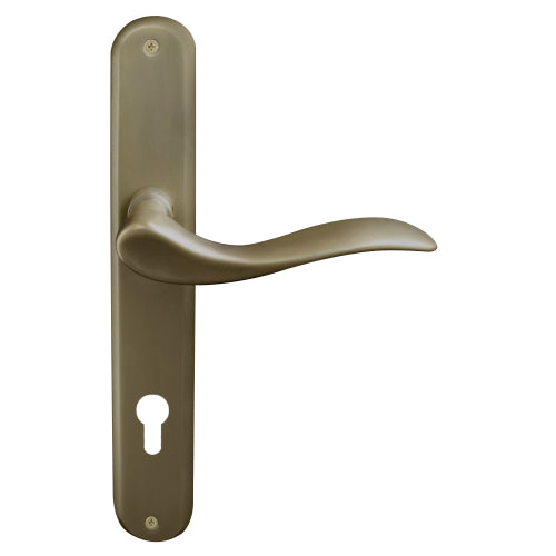 Hermitage Oval Backplate E85 Keyhole in Roman Brass