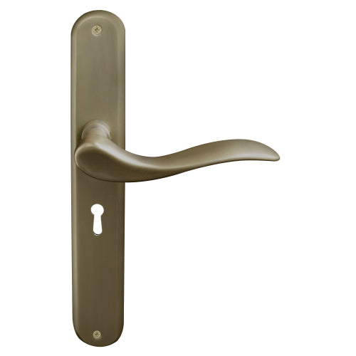 Hermitage Oval Backplate Std Keyhole in Roman Brass