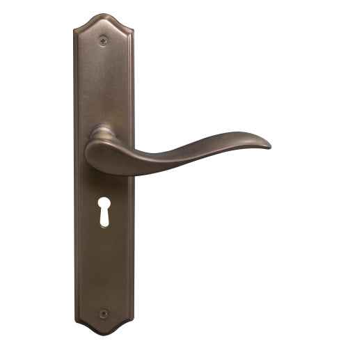 Hermitage Traditional Backplate Std Keyhole in Matt Antique Bronze