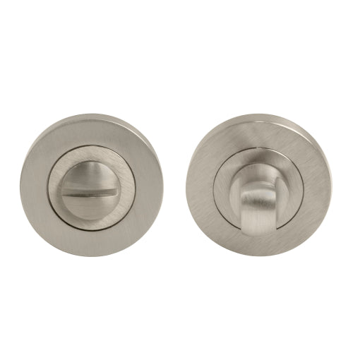 Privacy Turn & Release - 50mm Rose in Brushed Nickel