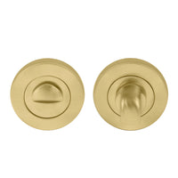 Privacy Turn & Release - 50mm Rose in Matt Satin Brass