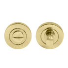 Privacy Turn & Release - 50mm Rose in Polished Brass