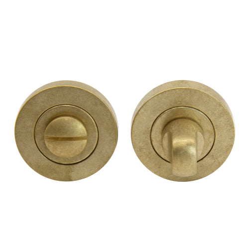 Privacy Turn & Release - 50mm Rose in Rumbled Brass
