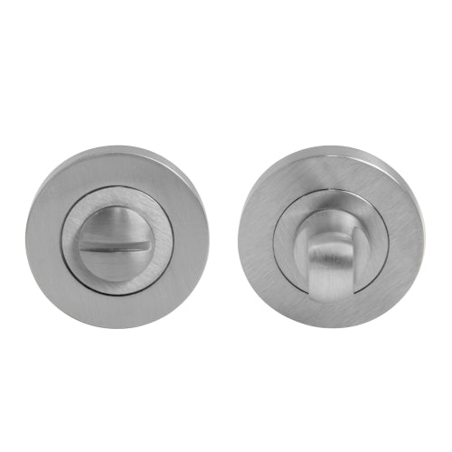Privacy Turn & Release - 50mm Rose in Satin Chrome