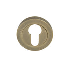 Windsor Standard Euro Clinder Escutcheon - Roman Brass (Pair) in Roman Brass