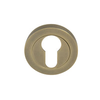 Windsor Standard Euro Clinder Escutcheon - Roman Brass (Pair) in Roman Brass
