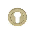Escutcheon - 50mm Rose (Pair) in Satin Brass Unlaquered