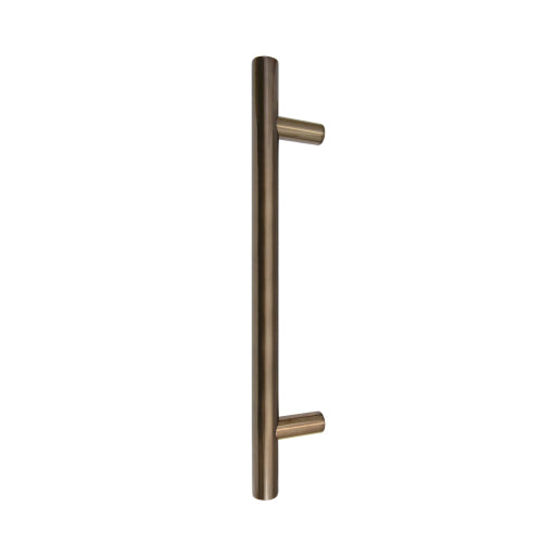 Windsor 8190, Round Profile, Brass Pull Handle Pair Round 300mm OA in Antique Bronze