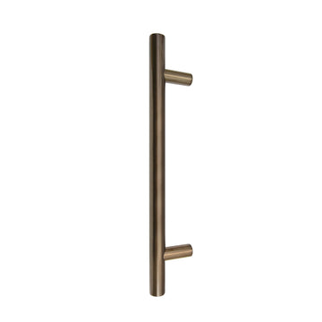Windsor 8190, Round Profile, Brass Pull Handle Pair Round 300mm OA in Antique Bronze