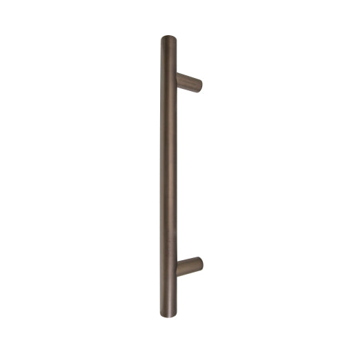 Windsor 8190, Round Profile, Brass Pull Handle Pair Round 300mm OA in Matt Antique Bronze