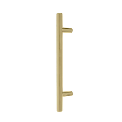 Windsor 8190, Round Profile, Brass Pull Handle Pair Round 300mm OA in Polished Brass