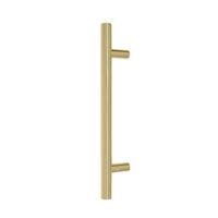 Windsor 8190, Round Profile, Brass Pull Handle Pair Round 300mm OA in Polished Brass