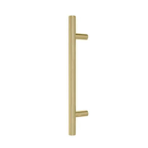 Windsor 8190, Round Profile, Brass Pull Handle Pair Round 300mm OA in Polished Brass