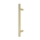 Windsor 8190, Round Profile, Brass Pull Handle Pair Round 300mm OA in Satin Brass Unlaquered