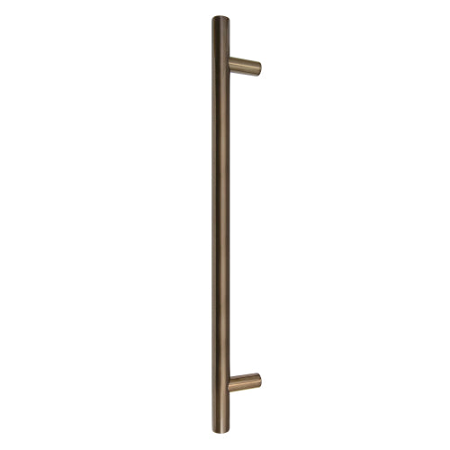 Windsor 8191, Round Profile, Brass Pull Handle Pair Round 400mm OA in Antique Bronze